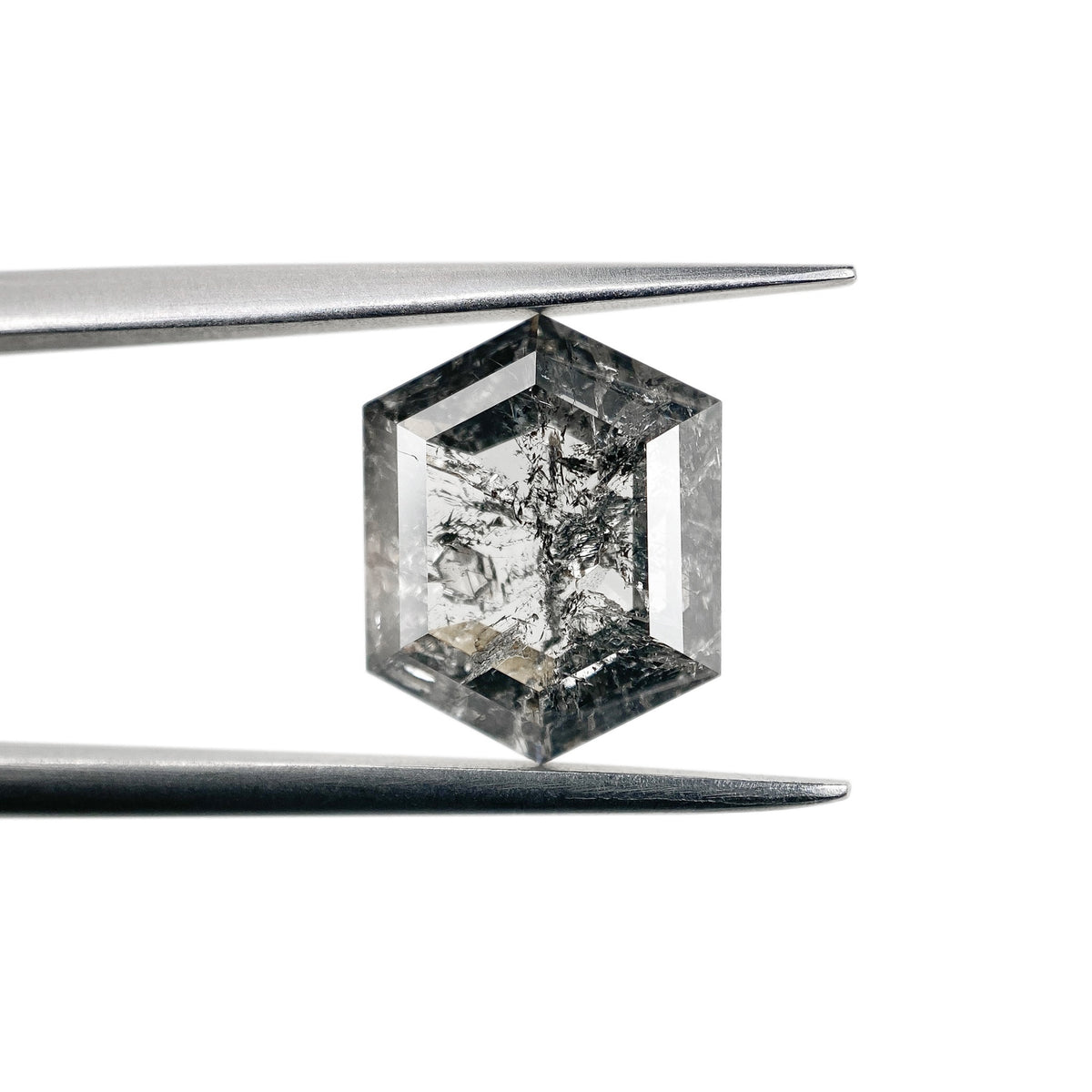 3.57ct | Rustic Hexagon Shape Step Cut Diamond - Modern Rustic Diamond