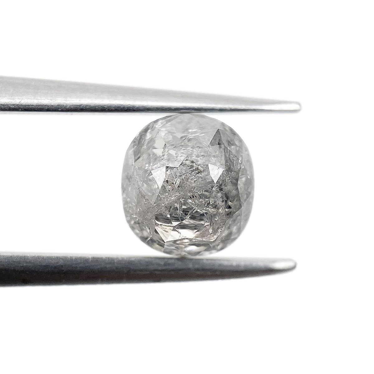 1.12ct | Salt & Pepper Oval Shape Brilliant Cut Diamond - Modern Rustic Diamond