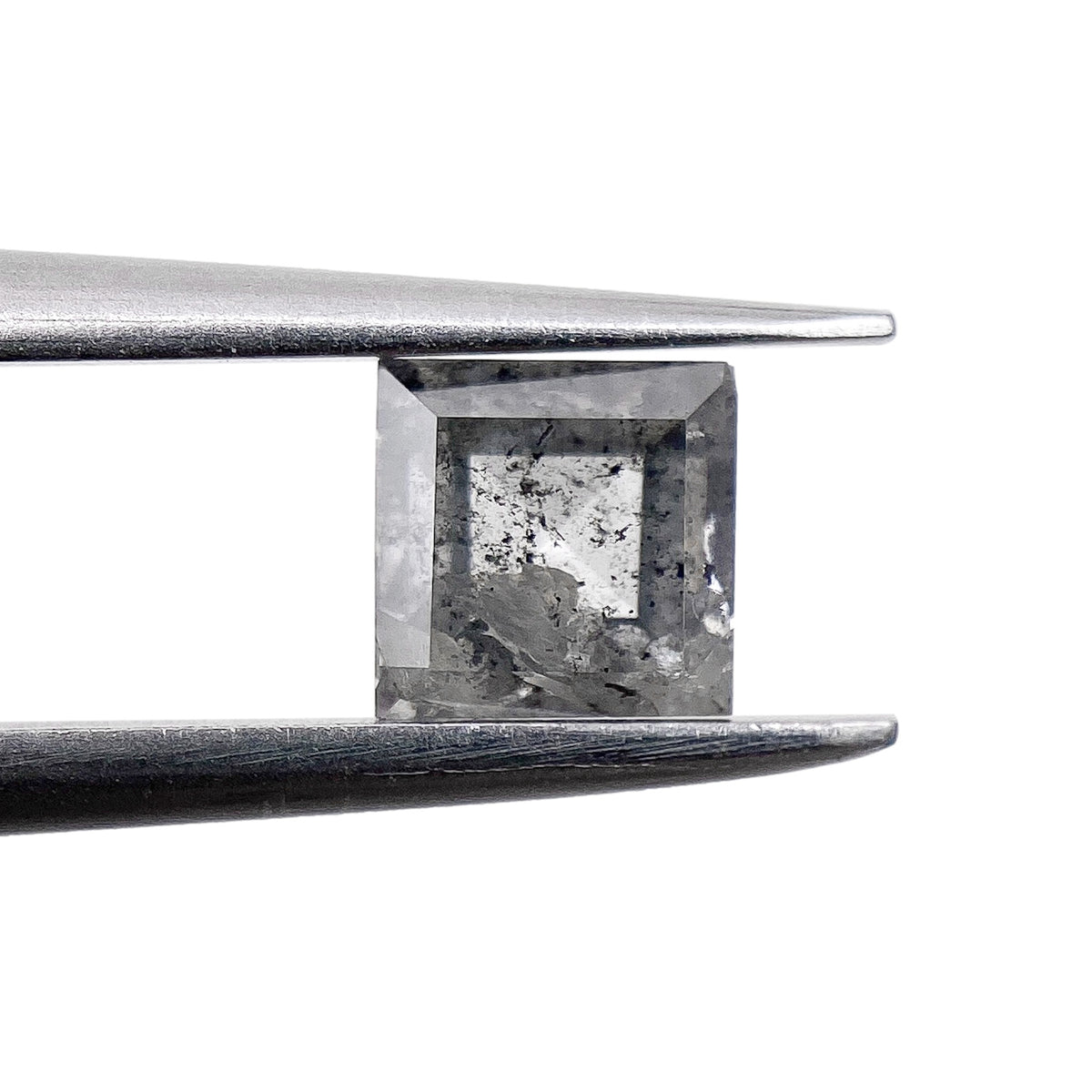 0.62ct | Salt &amp; Pepper Lozenge Shape Step Cut Diamond - Modern Rustic Diamond