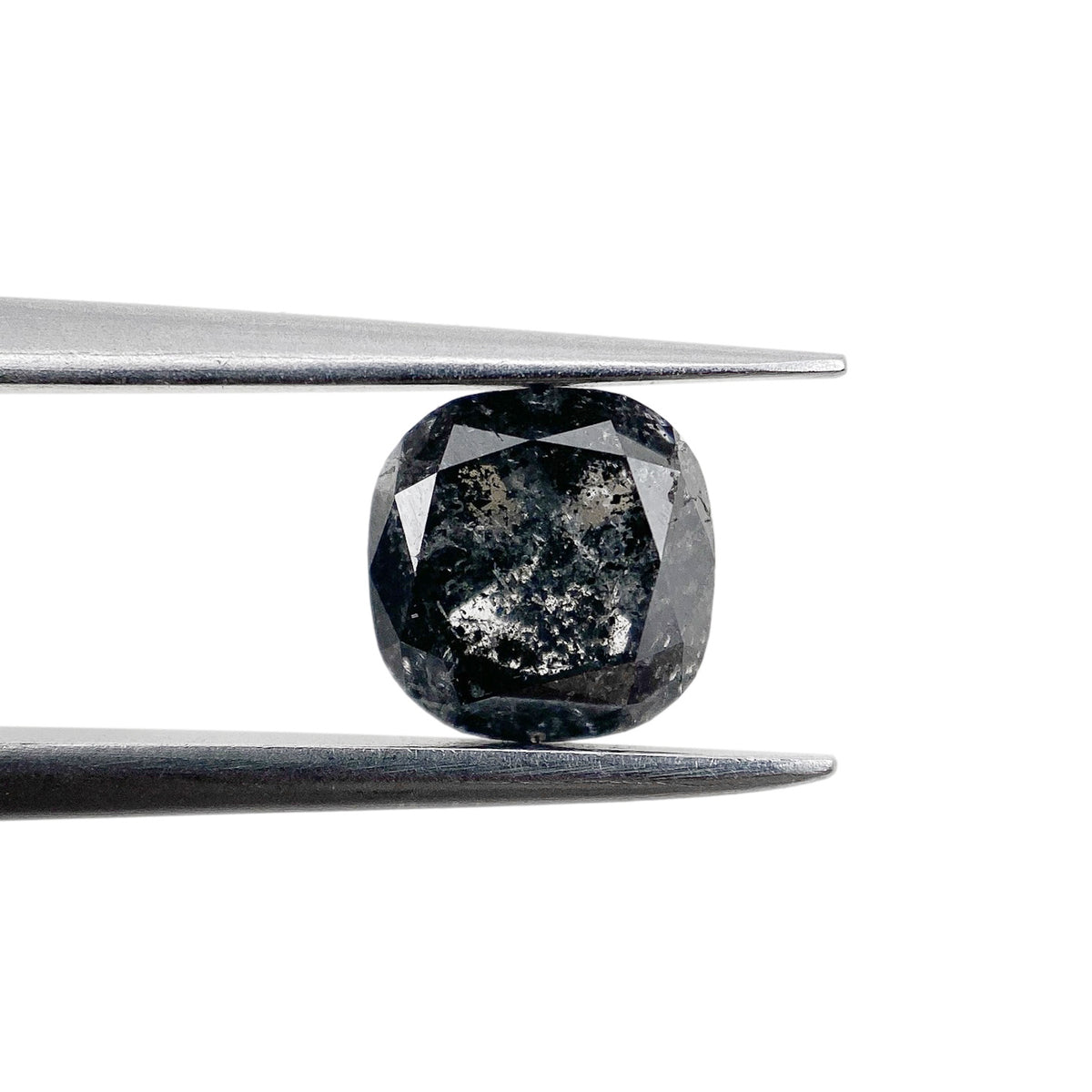 1.72ct | Salt & Pepper Cushion Shape Brilliant Cut Diamond