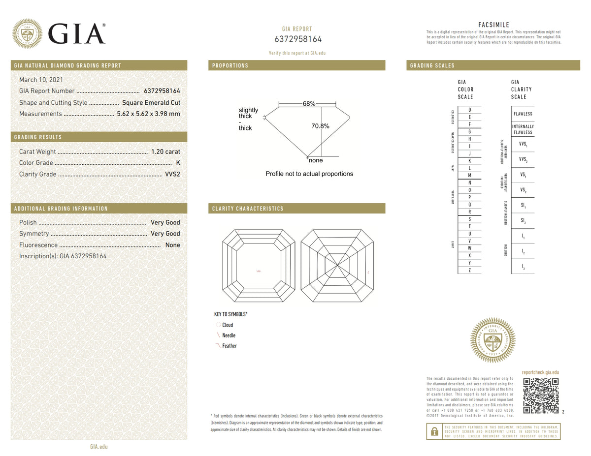 1.20ct | K/VVS2 Asscher Shape Step Cut Diamond (GIA) - Modern Rustic Diamond