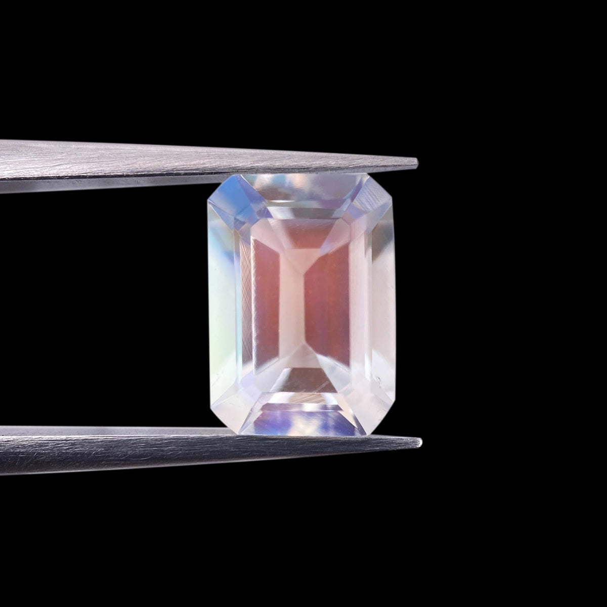 1.97ct |  Emerald Shape Step Cut Moonstone - Modern Rustic Diamond