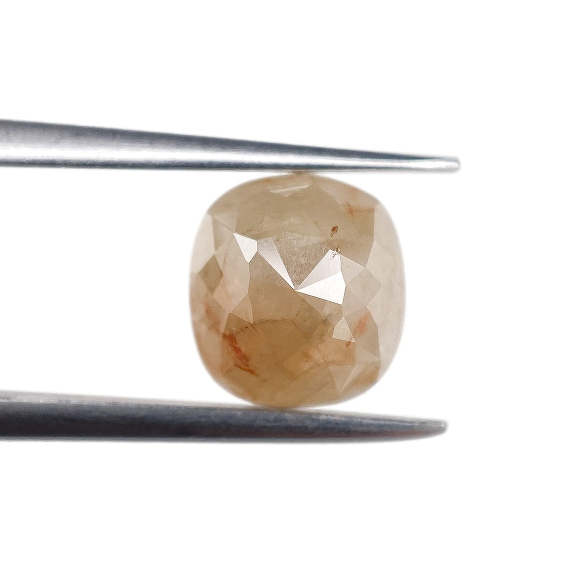 1.65ct | Salt &amp; Pepper Cushion Shape Rose Cut Diamond - Modern Rustic Diamond
