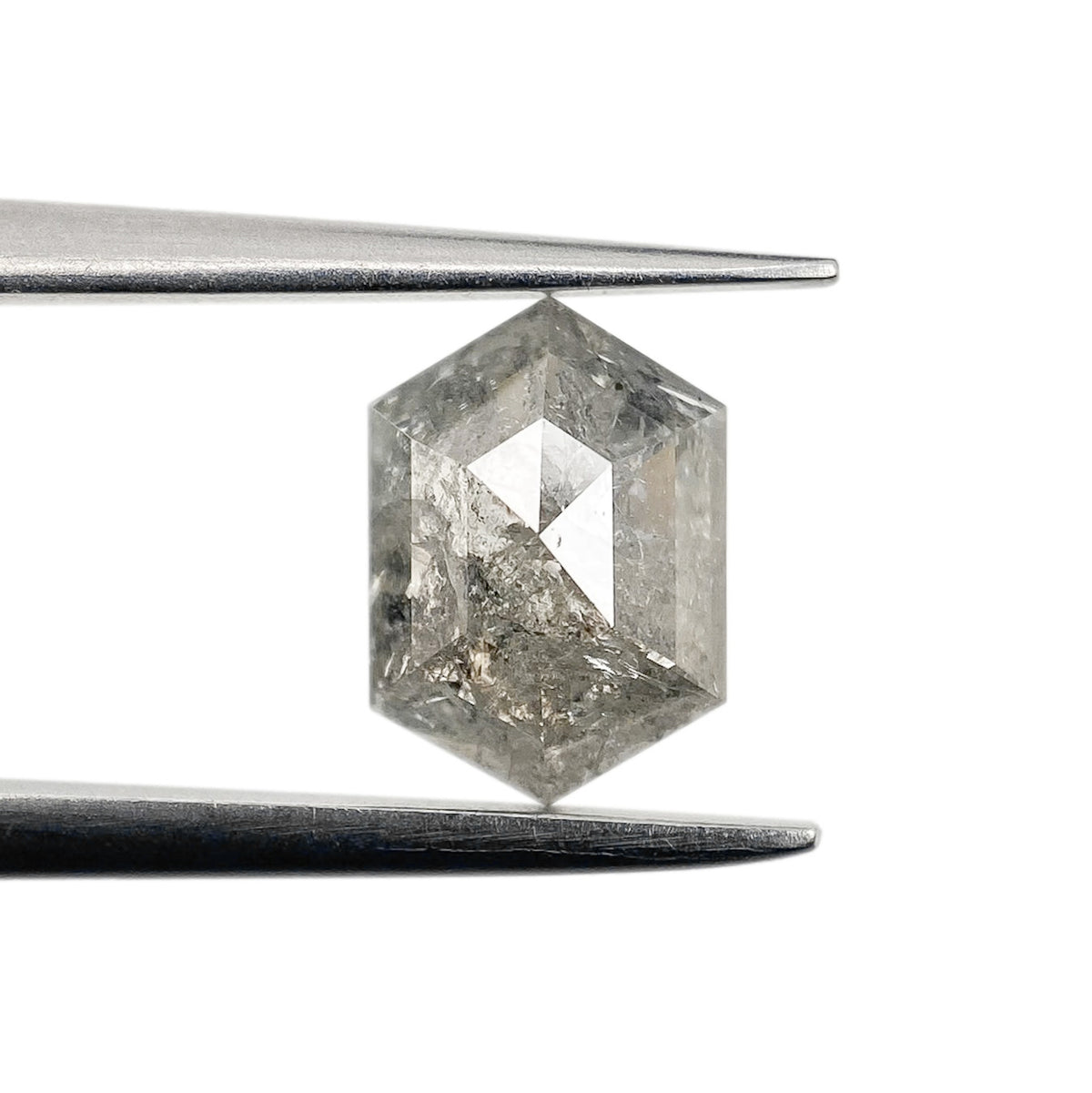 0.87ct | Rustic  Hexagon Shape Rose Cut Diamond - Modern Rustic Diamond