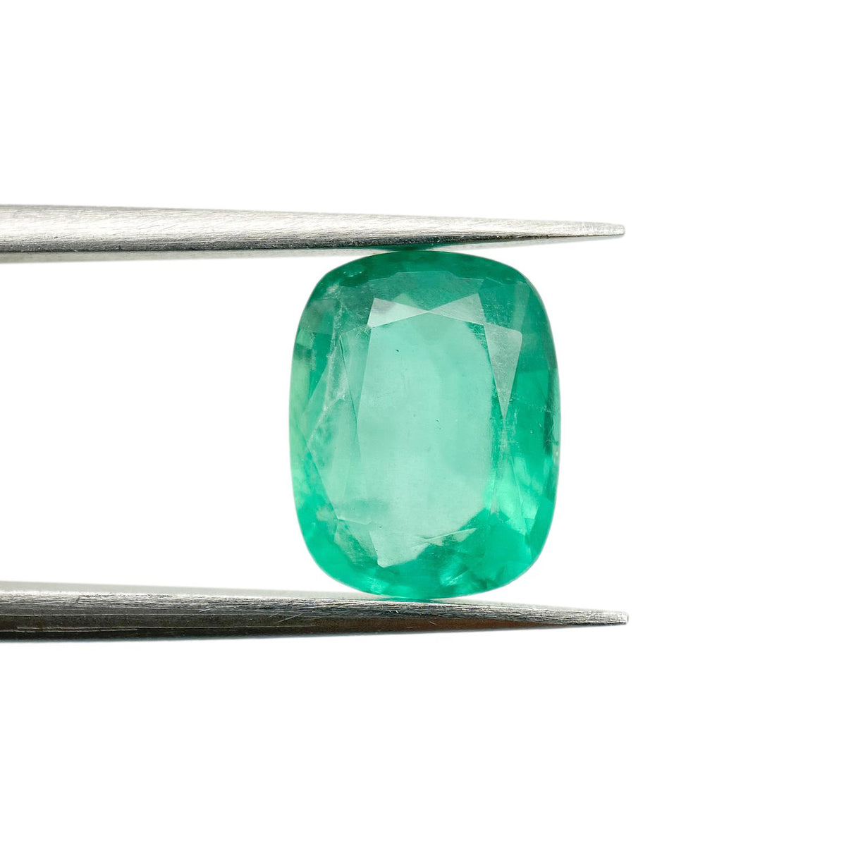 2.62ct | Brilliant Cut Cushion Shape Brazil Emerald - Modern Rustic Diamond