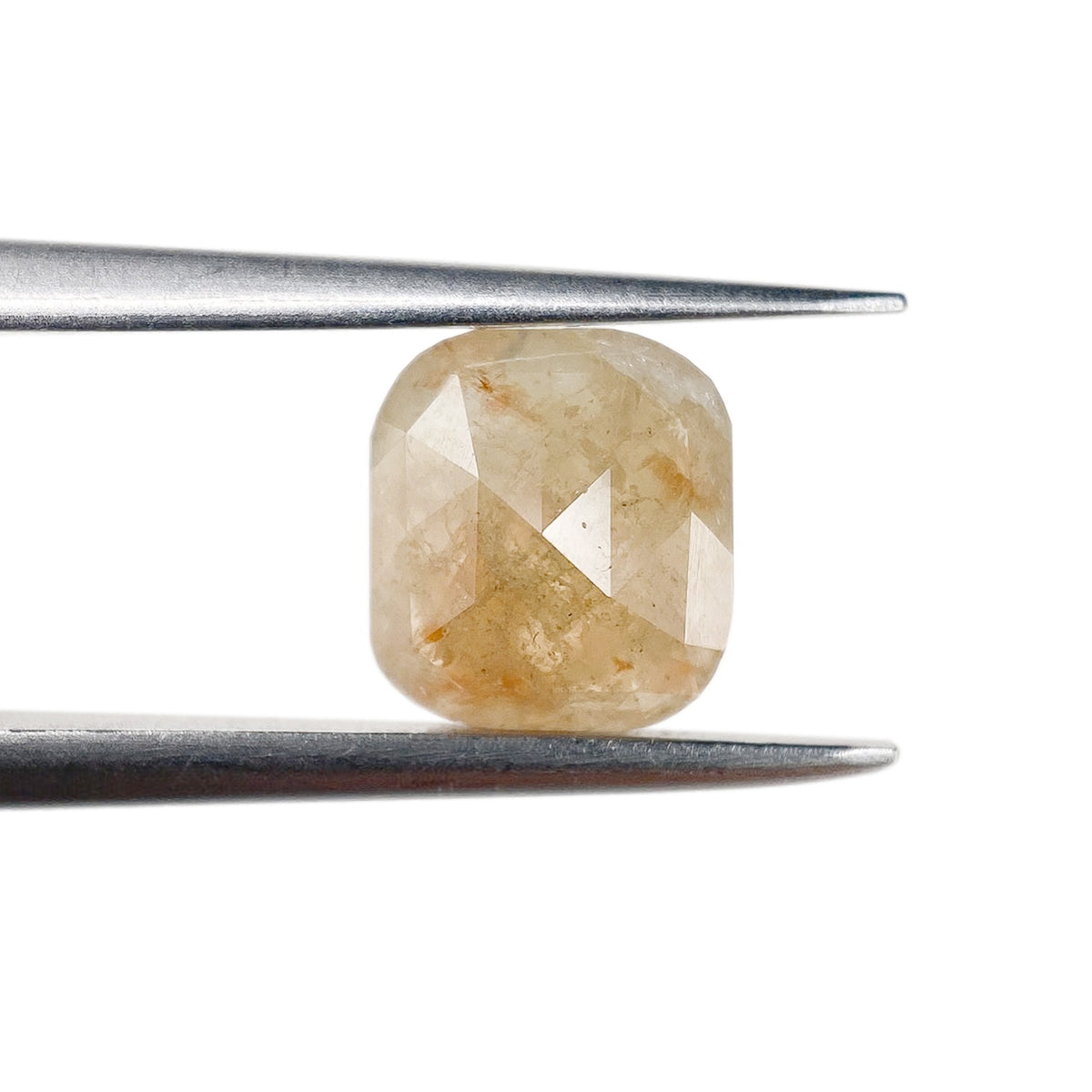 1.53ct | Salt &amp; Pepper Cushion Shape Rose Cut Diamond - Modern Rustic Diamond