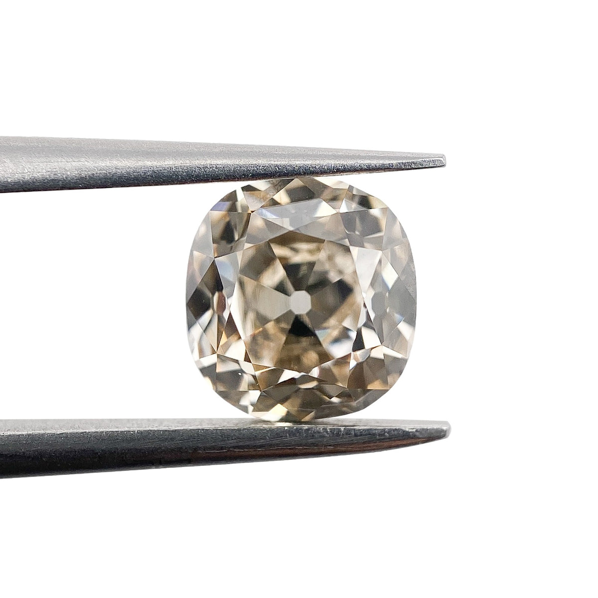 1.51ct | Light Brown VVS Cushion Shape Old Mine Cut Diamond - Modern Rustic Diamond
