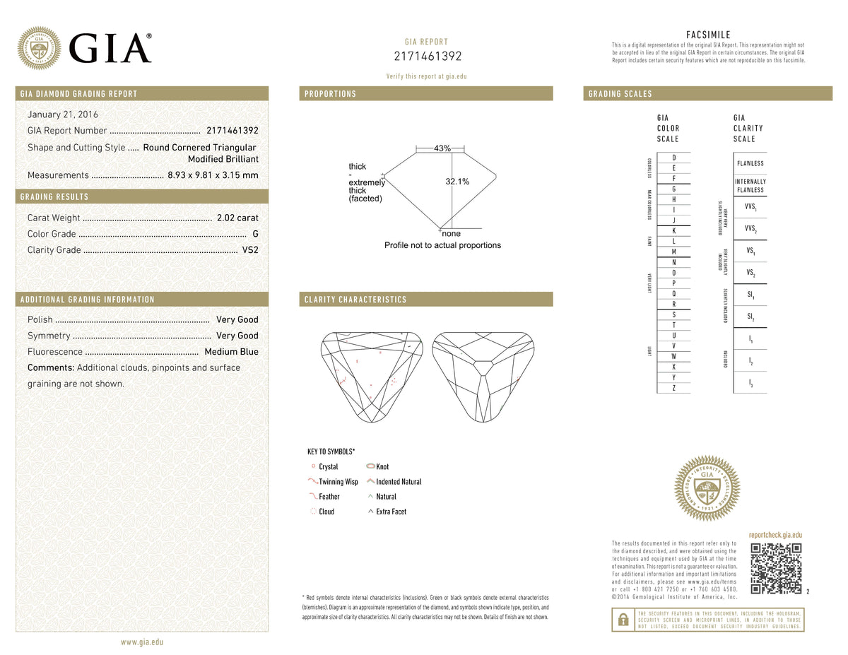 2.02ct | G/VS2 Trilliant Shape Rose Cut Diamond (GIA) - Modern Rustic Diamond