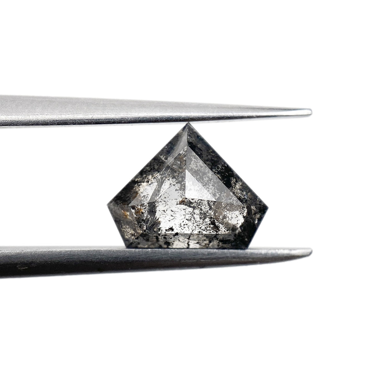 1.36ct | Salt & Pepper Shield Shape Step Cut Diamond - Modern Rustic Diamond