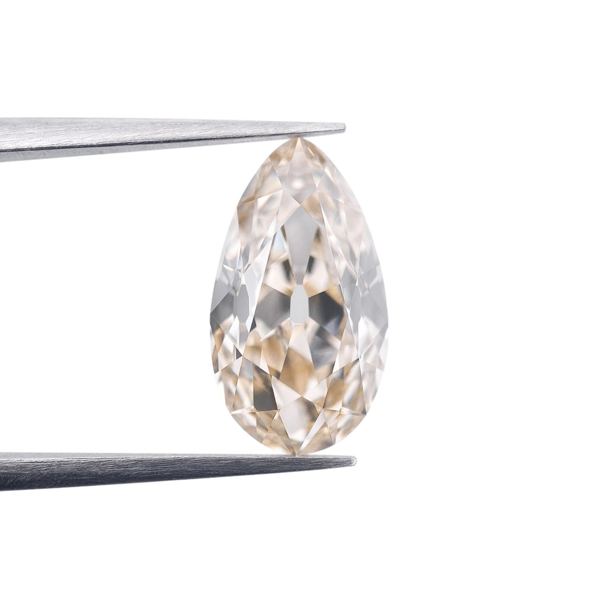 3.04ct | Fancy Light Brownish Yellow VVS2 Pear Shape Old Mine Cut Diamond (GIA) - Modern Rustic Diamond