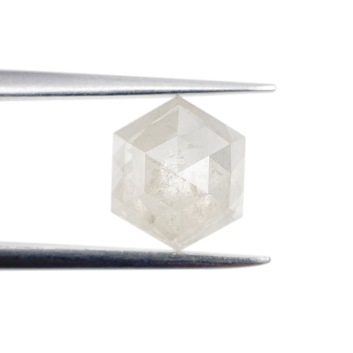 2.25ct | Rustic  Hexagon Shape Rose Cut Diamond - Modern Rustic Diamond