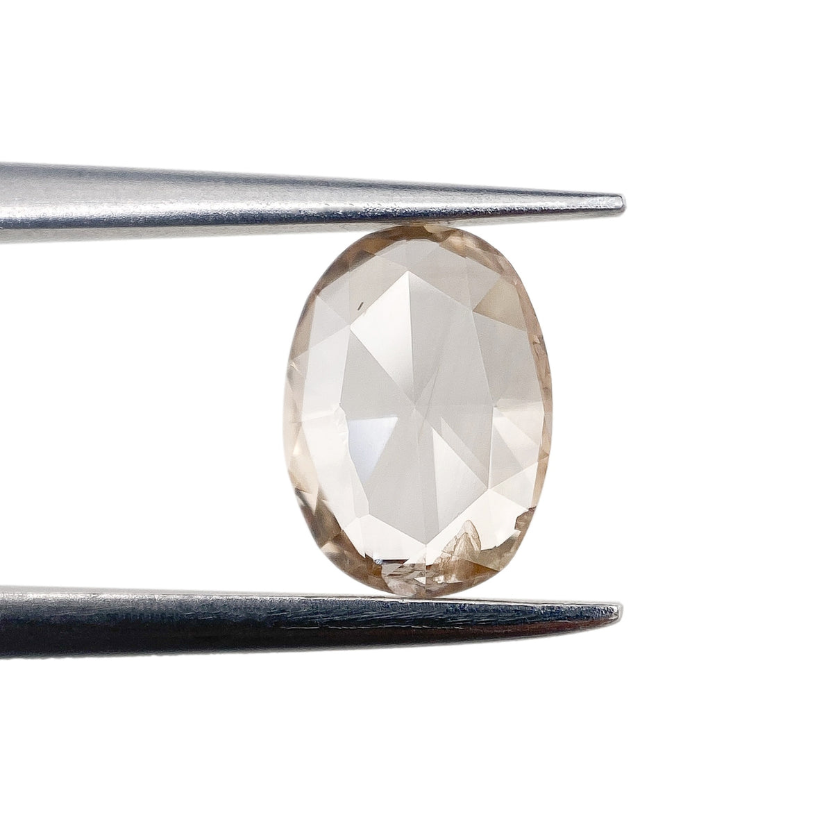 0.80ct | Fancy Light Brown SI Oval Shape Rose Cut Diamond - Modern Rustic Diamond