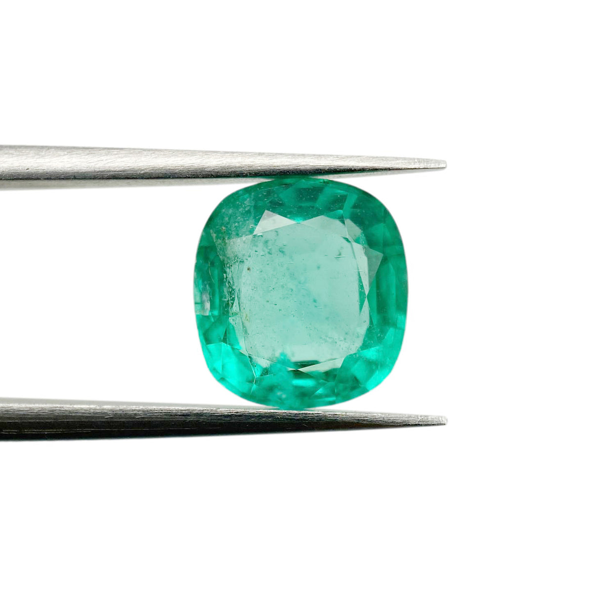 2.66ct | Brilliant Cut Cushion Shape Brazil Emerald - Modern Rustic Diamond