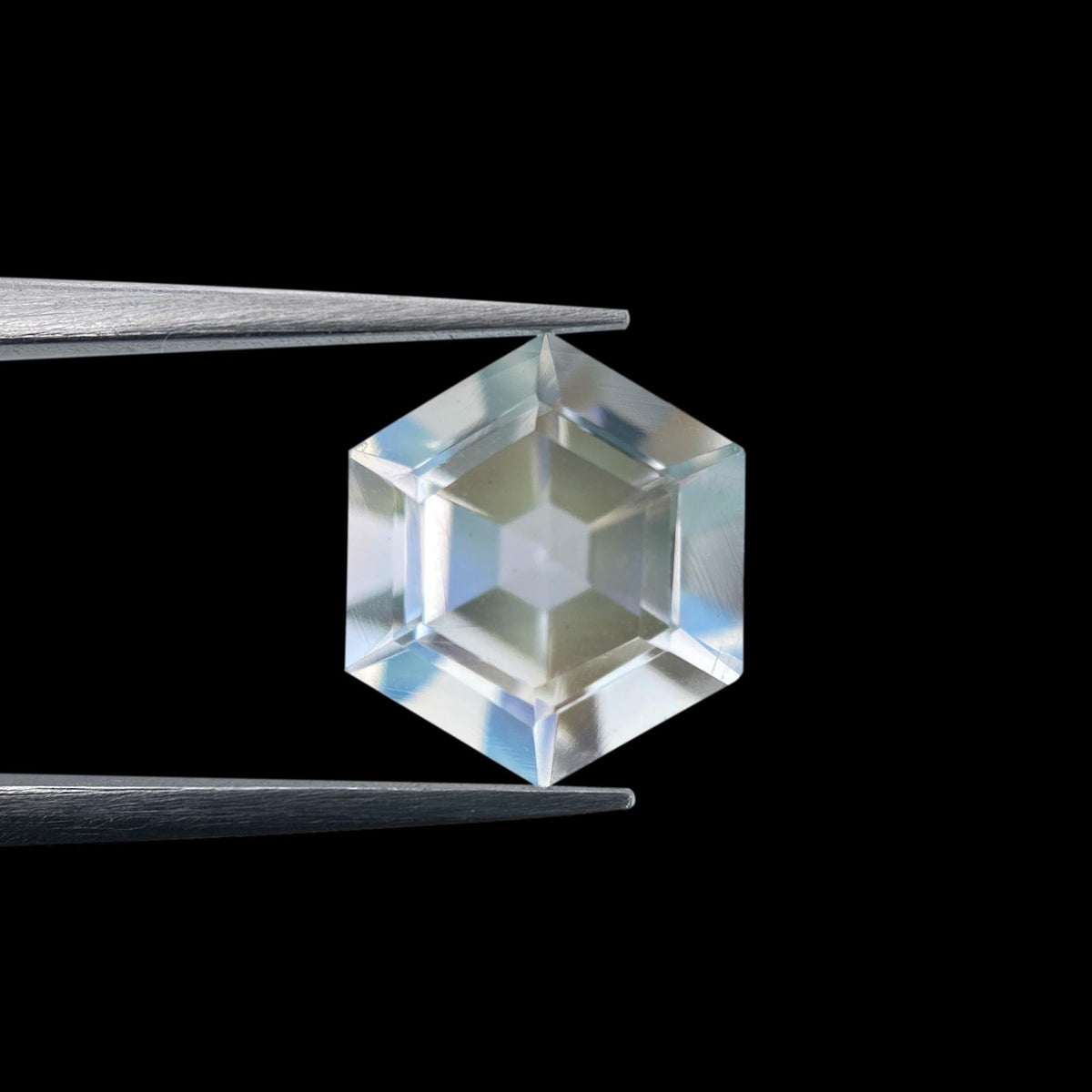 1.82ct |  Hexagon Shape Step Cut Moonstone - Modern Rustic Diamond