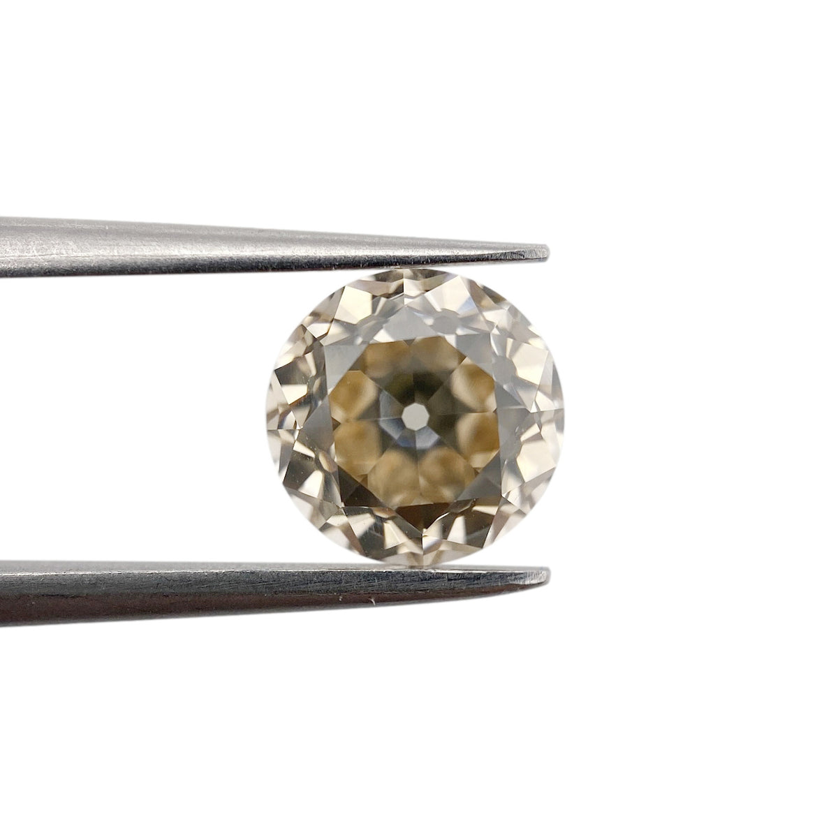 2.00ct | Champagne VVS Round Shape Old European Cut Diamond - Modern Rustic Diamond