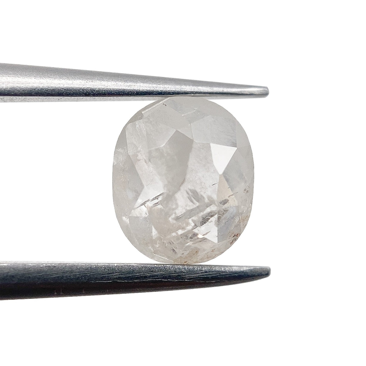 1.03ct | Salt &amp; Pepper Cushion Shape Rose Cut Diamond - Modern Rustic Diamond
