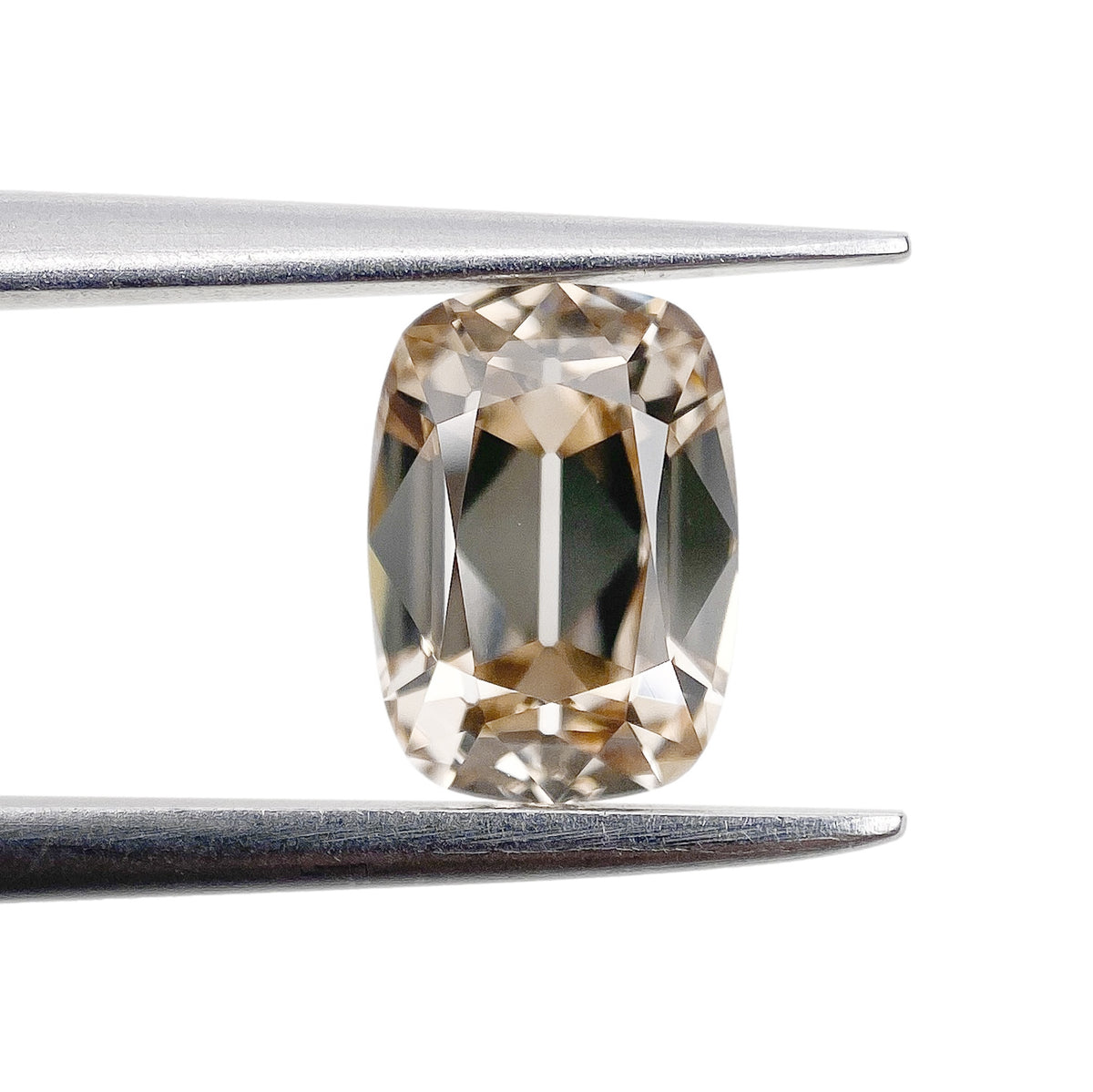 1.23ct | Fancy Light Yellowish Brown VS1 Cushion Shape Old Mine Cut Diamond (GIA) - Modern Rustic Diamond