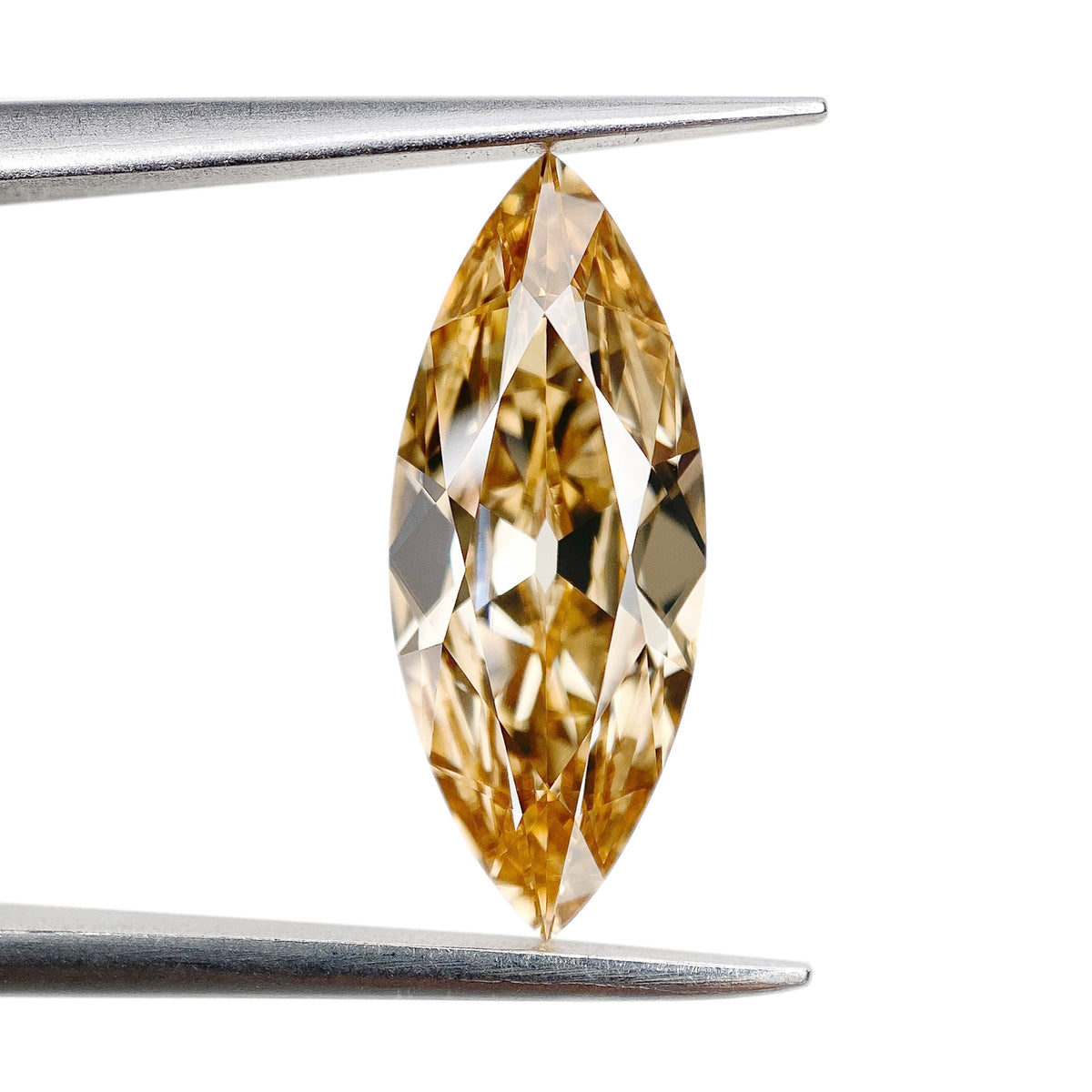 2.13ct | Champagne VS2 Marquise Shape Old Mine Cut Diamond (GIA) - Modern Rustic Diamond