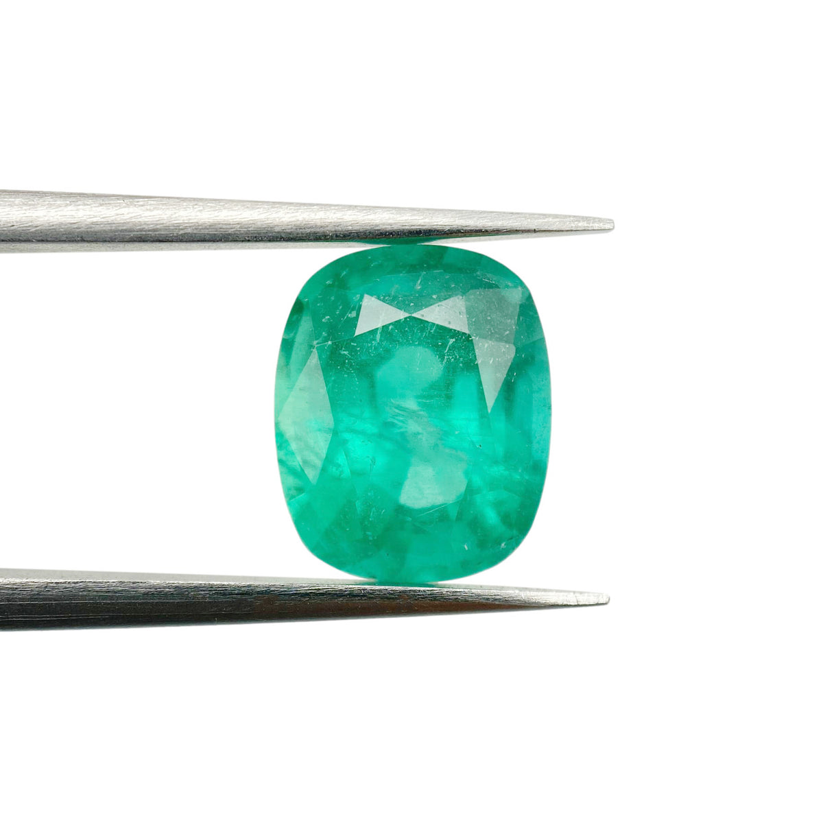 2.61ct | Brilliant Cut Cushion Shape Brazil Emerald - Modern Rustic Diamond
