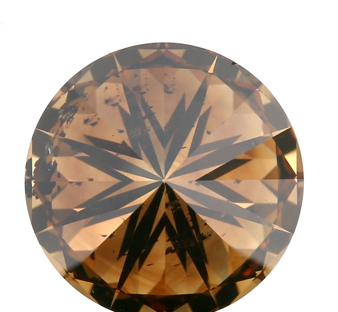 3.59ct | Cognac  Round Shape Brilliant Cut Diamond (GIA) - Modern Rustic Diamond