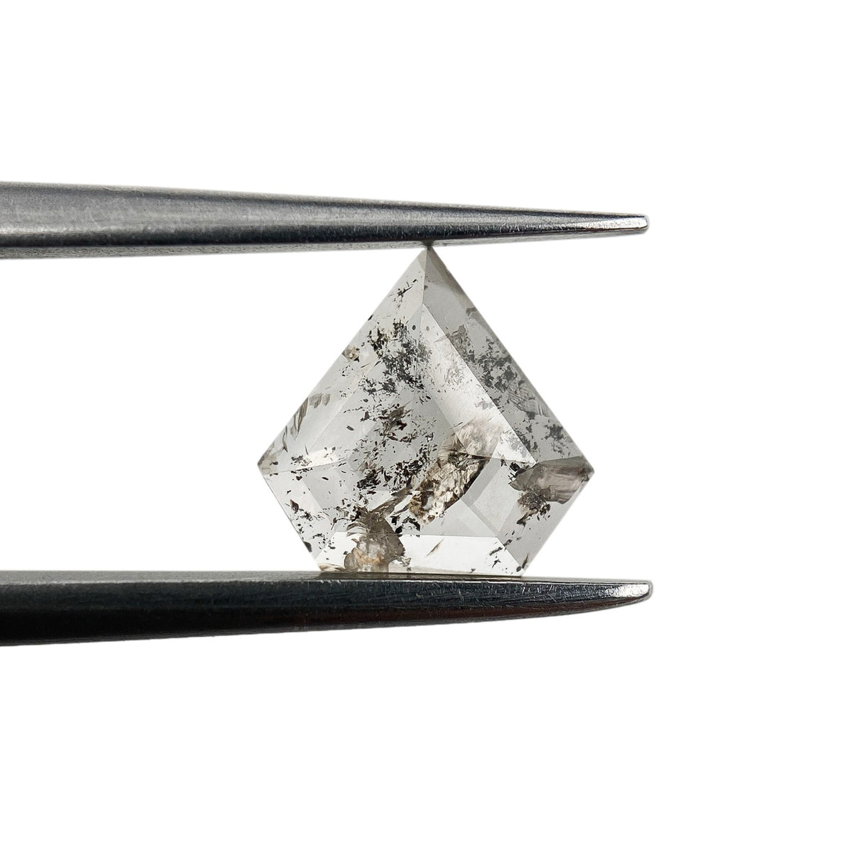 0.59ct | Salt &amp; Pepper Shield Shape Step Cut Diamond - Modern Rustic Diamond