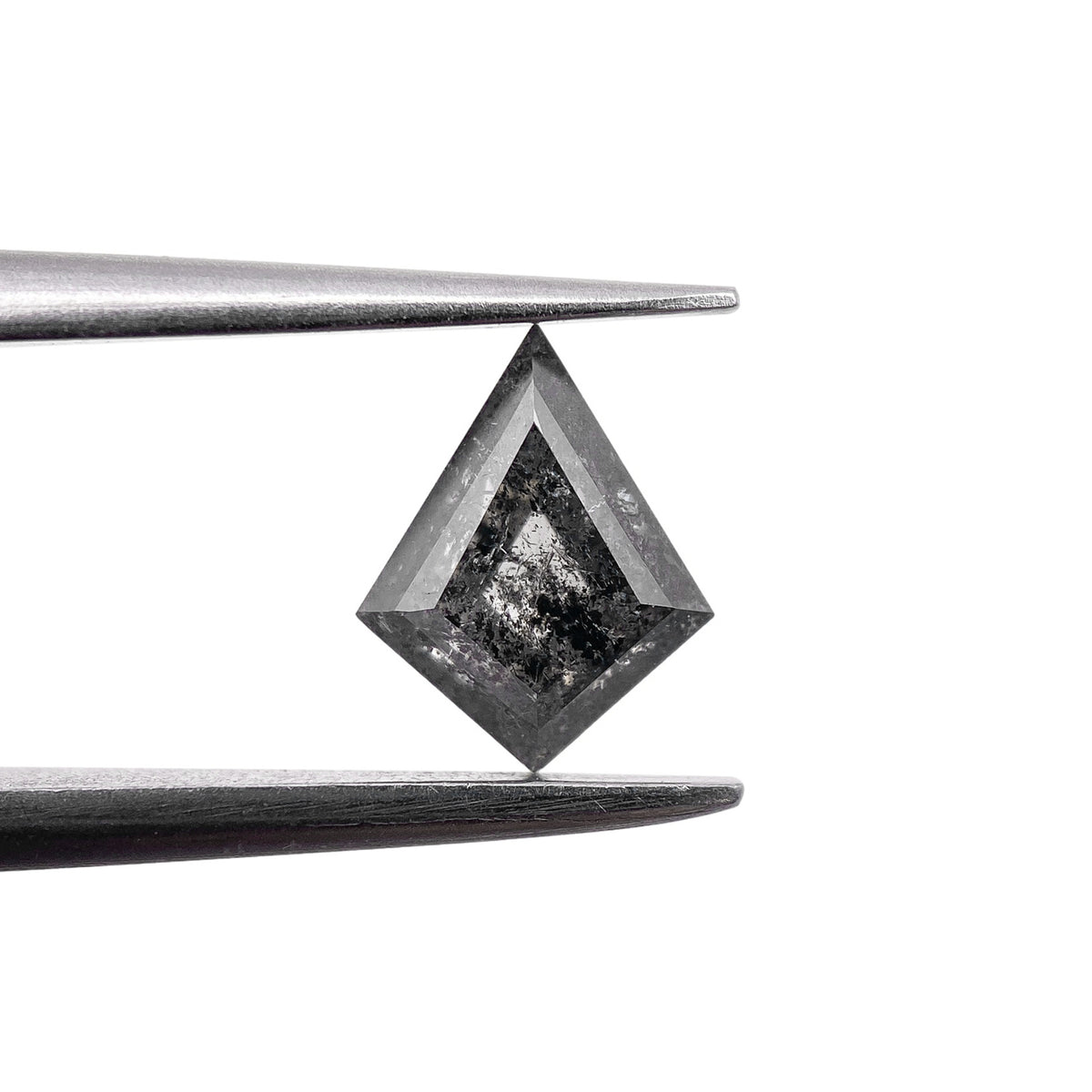 0.67ct | Salt &amp; Pepper Kite Shape Step Cut Diamond - Modern Rustic Diamond