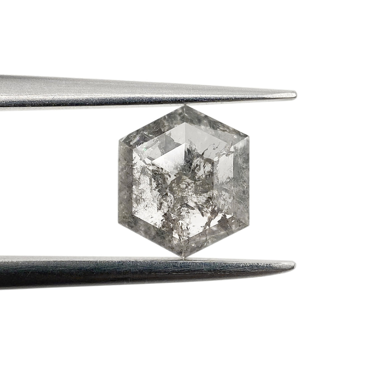 0.98ct | Rustic Hexagon Shape Rose Cut Diamond - Modern Rustic Diamond