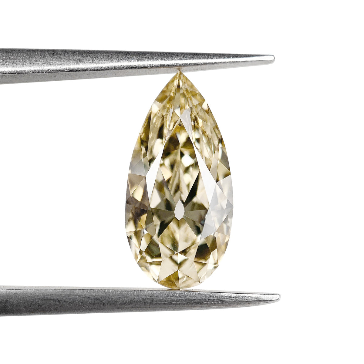 1.58ct | Champagne VS1 Pear Shape Old Mine Cut Diamond (GIA) - Modern Rustic Diamond