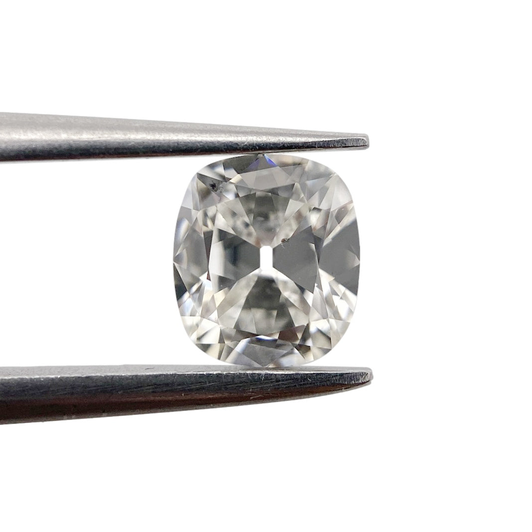 0.70ct | E-F/VS Cushion Shape Old Mine Cut Diamond - Modern Rustic Diamond