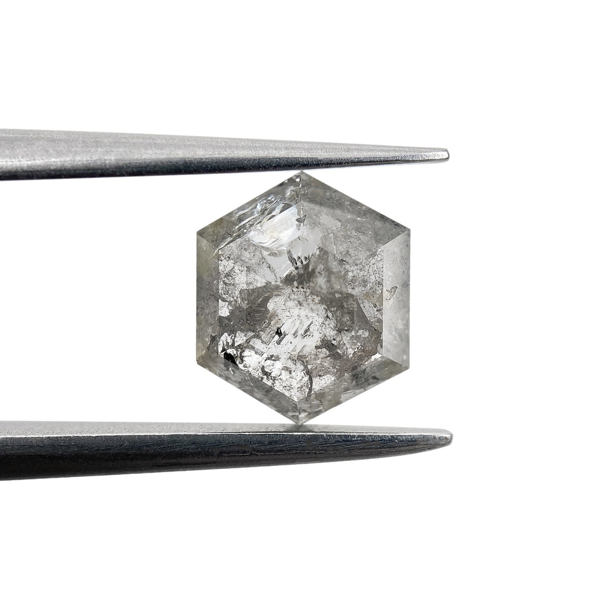 0.93ct | Rustic  Hexagon Shape Rose Cut Diamond - Modern Rustic Diamond