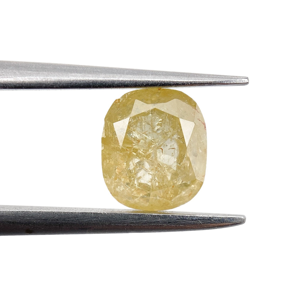 0.99ct | Rustic Whitish Yellow Cushion Shape Brilliant Cut Diamond - Modern Rustic Diamond