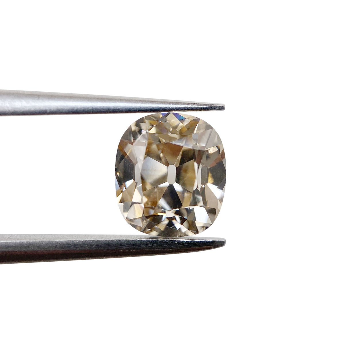 1.71ct | Champagne VVS Cushion Shape Old Mine Cut Diamond - Modern Rustic Diamond
