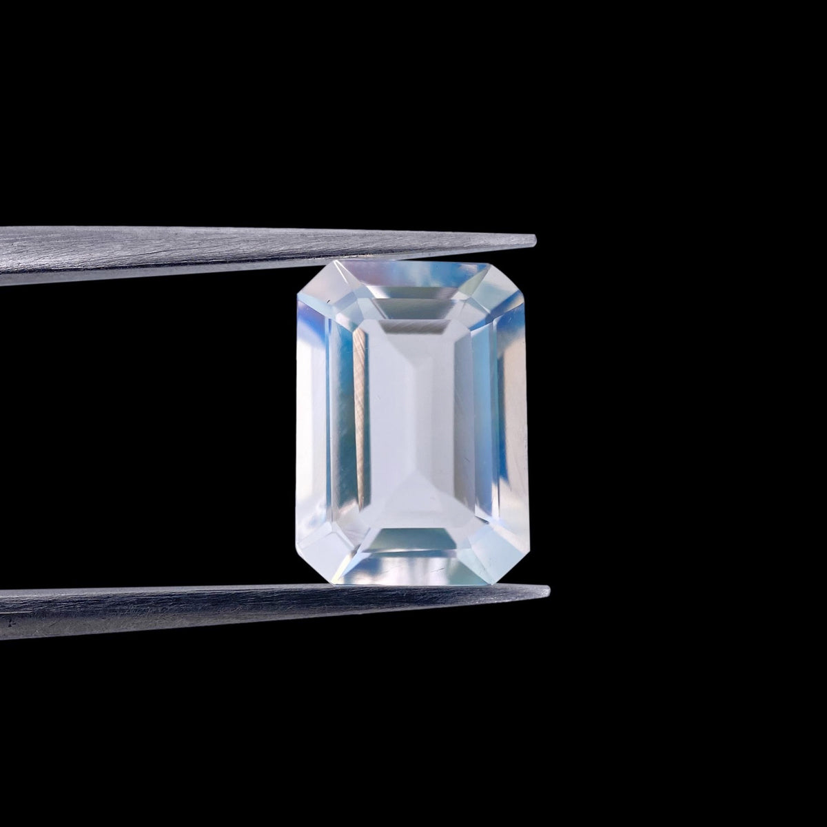 2.92ct |  Emerald Shape Step Cut Moonstone - Modern Rustic Diamond
