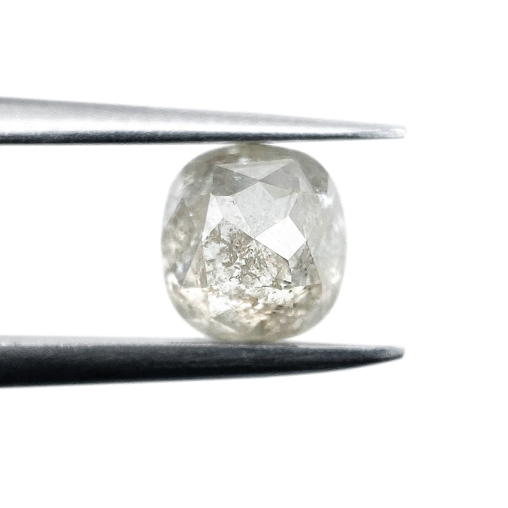 0.87ct | Rustic  Cushion Shape Rose Cut Diamond - Modern Rustic Diamond