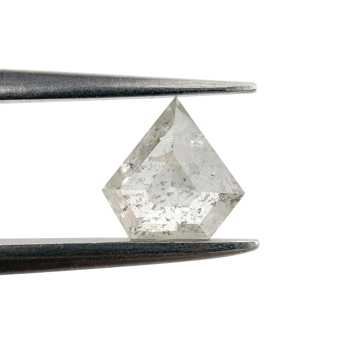 0.65ct | Salt &amp; Pepper Shield Shape Step Cut Diamond - Modern Rustic Diamond