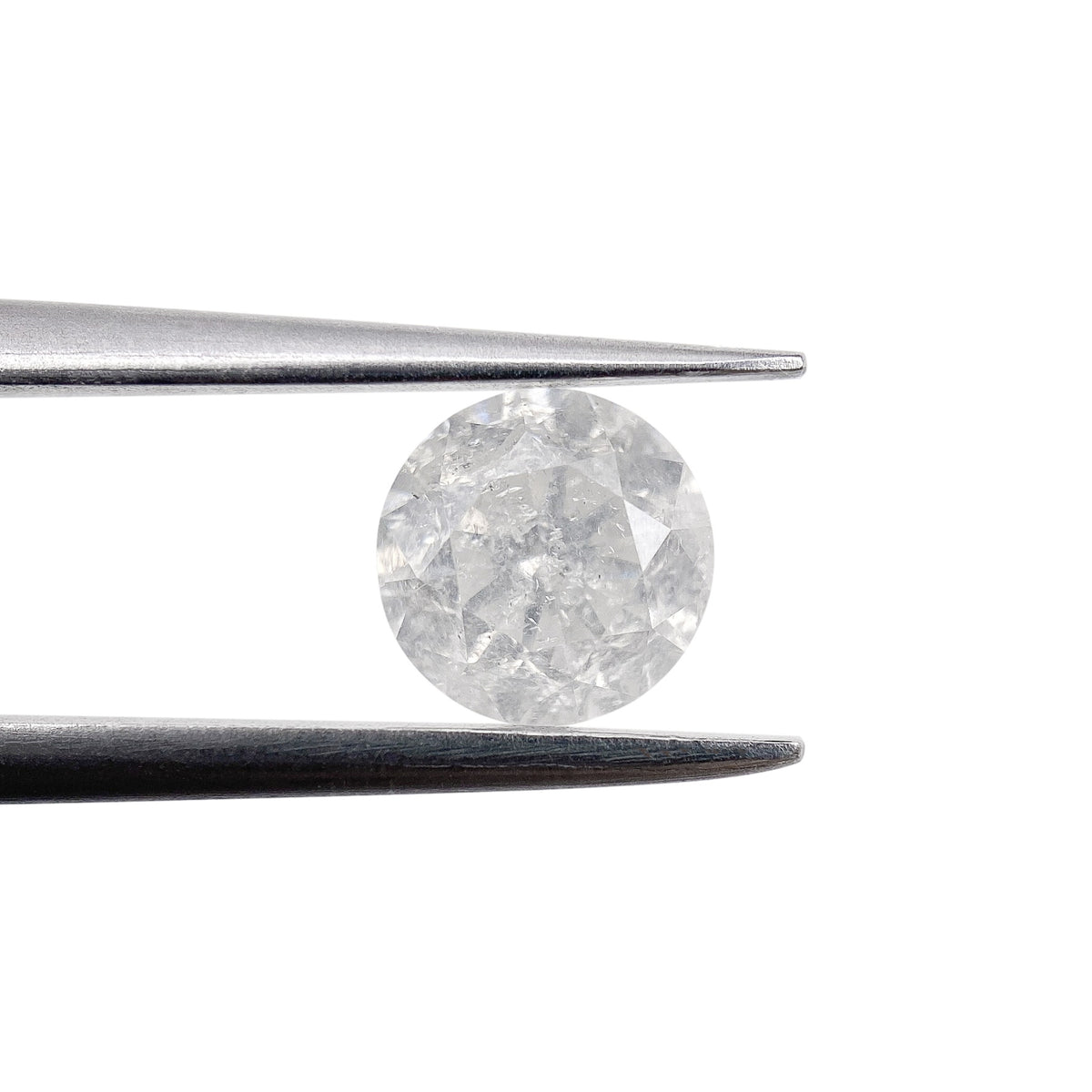 1.01ct | Salt &amp; Pepper Round Shape Brilliant Cut Diamond - Modern Rustic Diamond