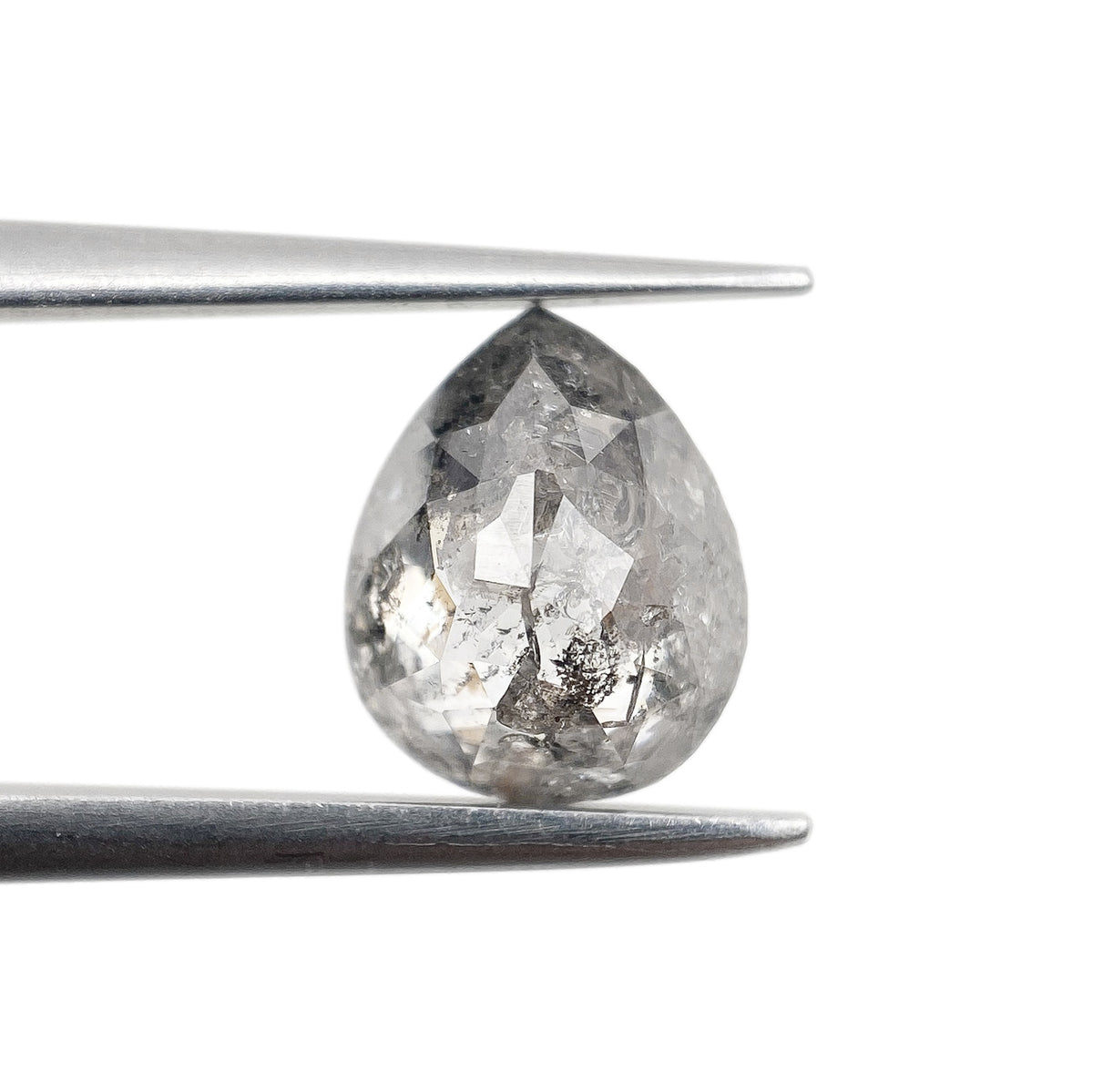1.37ct | Rustic Pear Shape Rose Cut Diamond - Modern Rustic Diamond