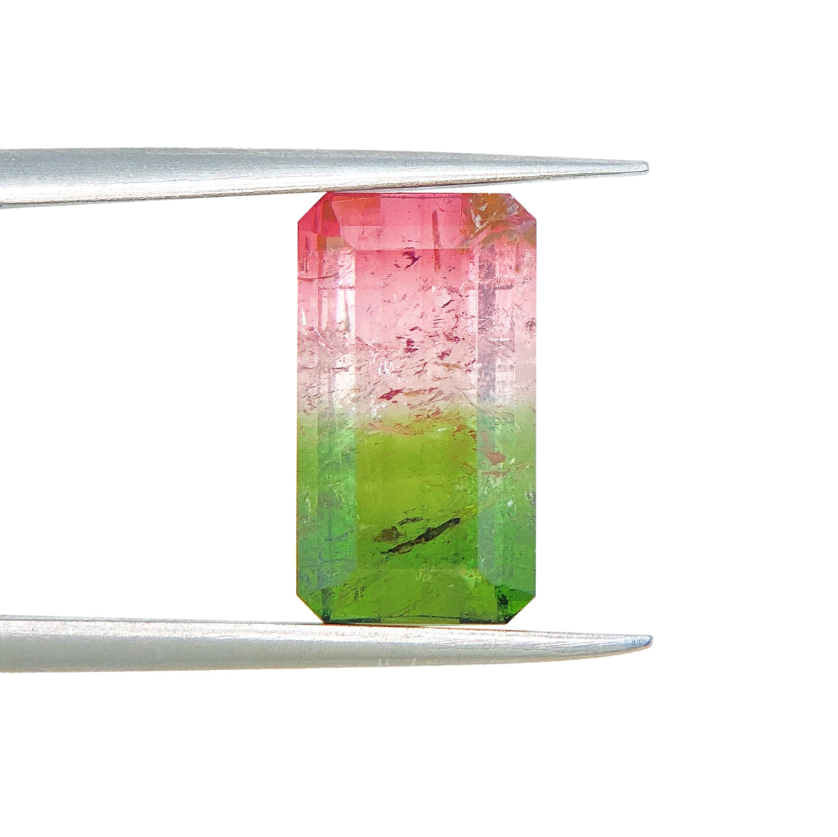 3.67ct |  Emerald Shape Step Cut Tourmaline - Modern Rustic Diamond