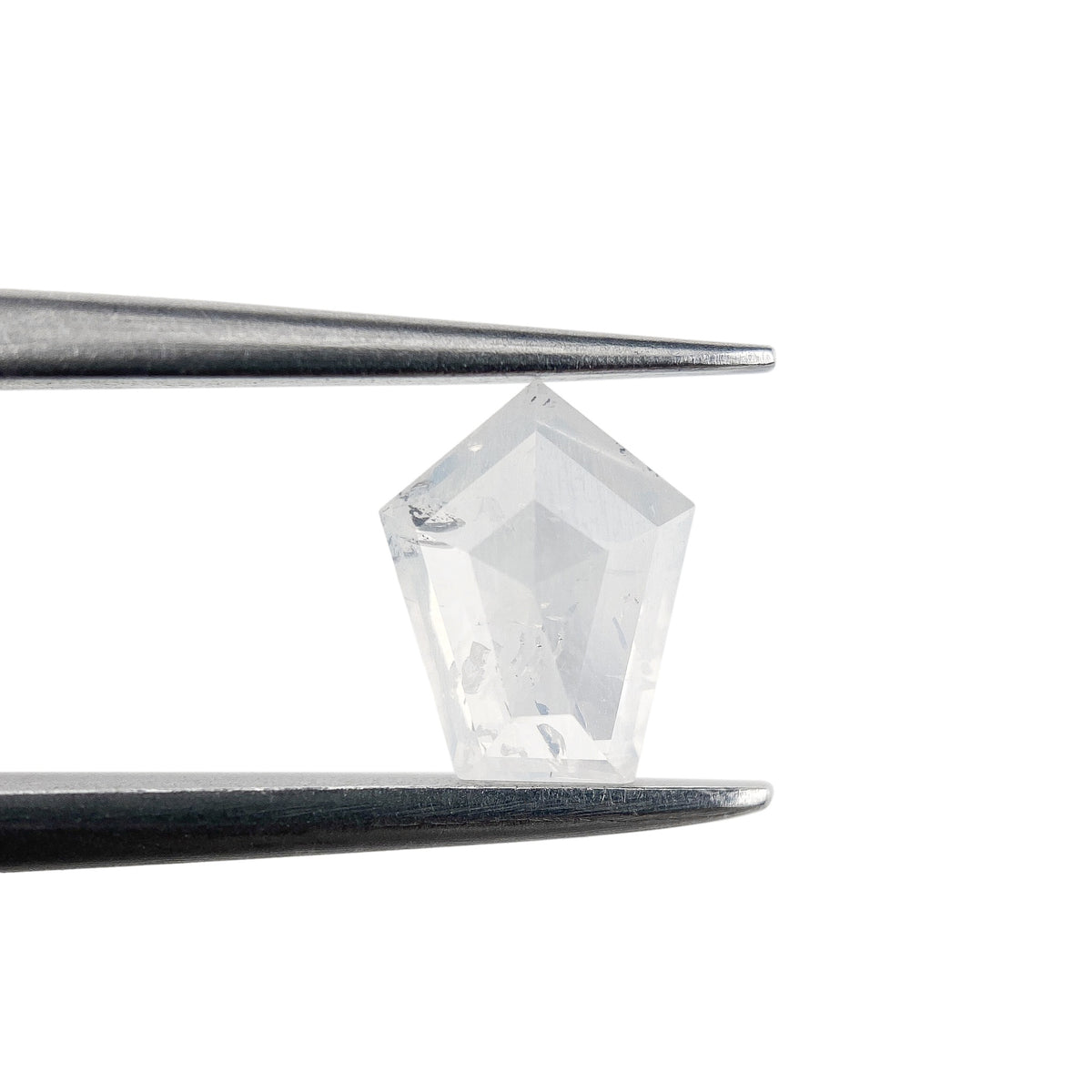 0.63ct | Salt &amp; Pepper Shield Shape Rose Cut Diamond - Modern Rustic Diamond