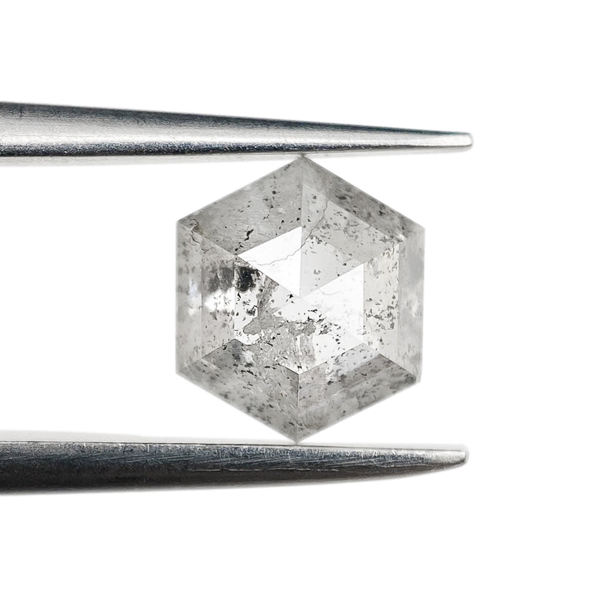 0.98ct | Rustic  Hexagon Shape Rose Cut Diamond - Modern Rustic Diamond