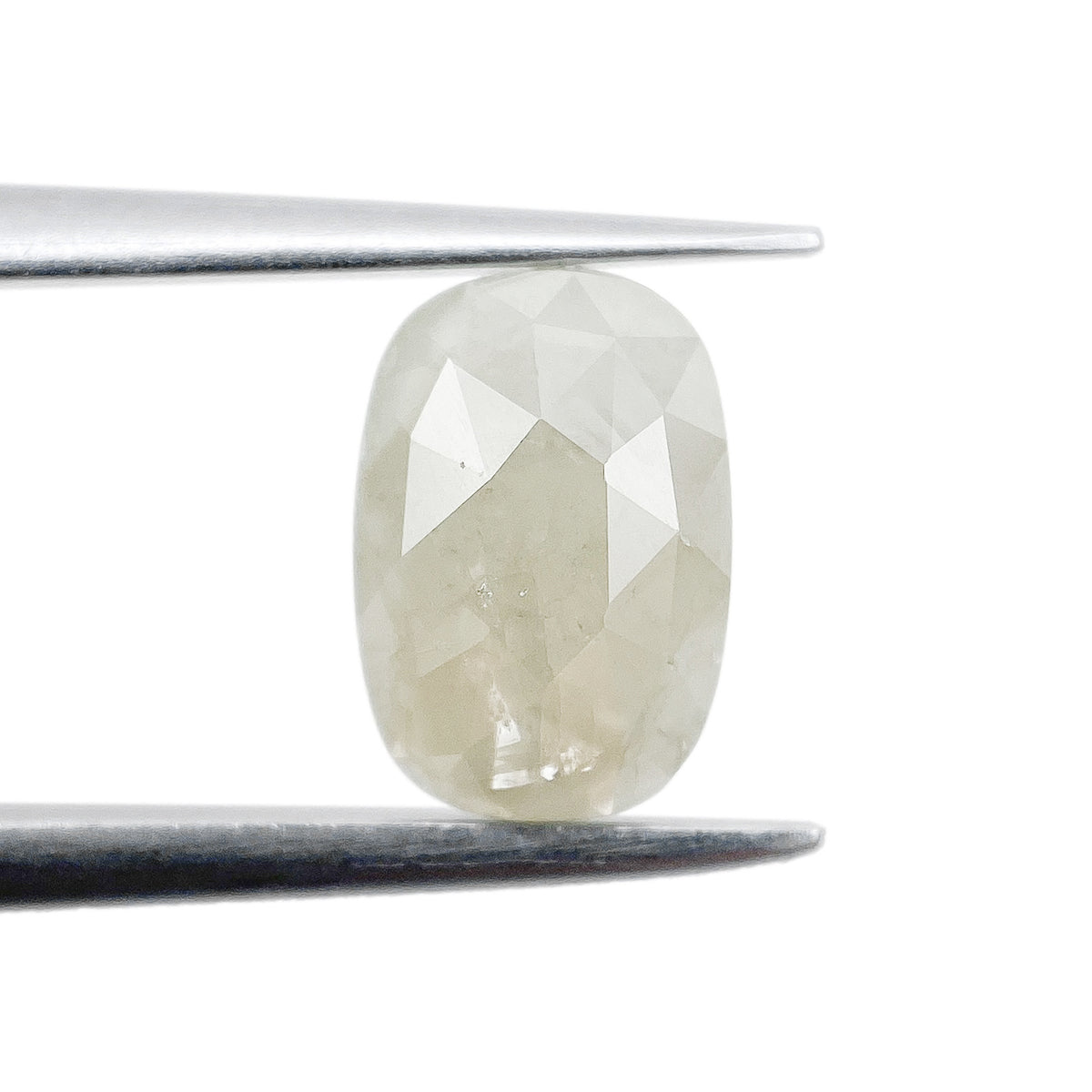 1.03ct | Salt &amp; Pepper Cushion Shape Rose Cut Diamond - Modern Rustic Diamond
