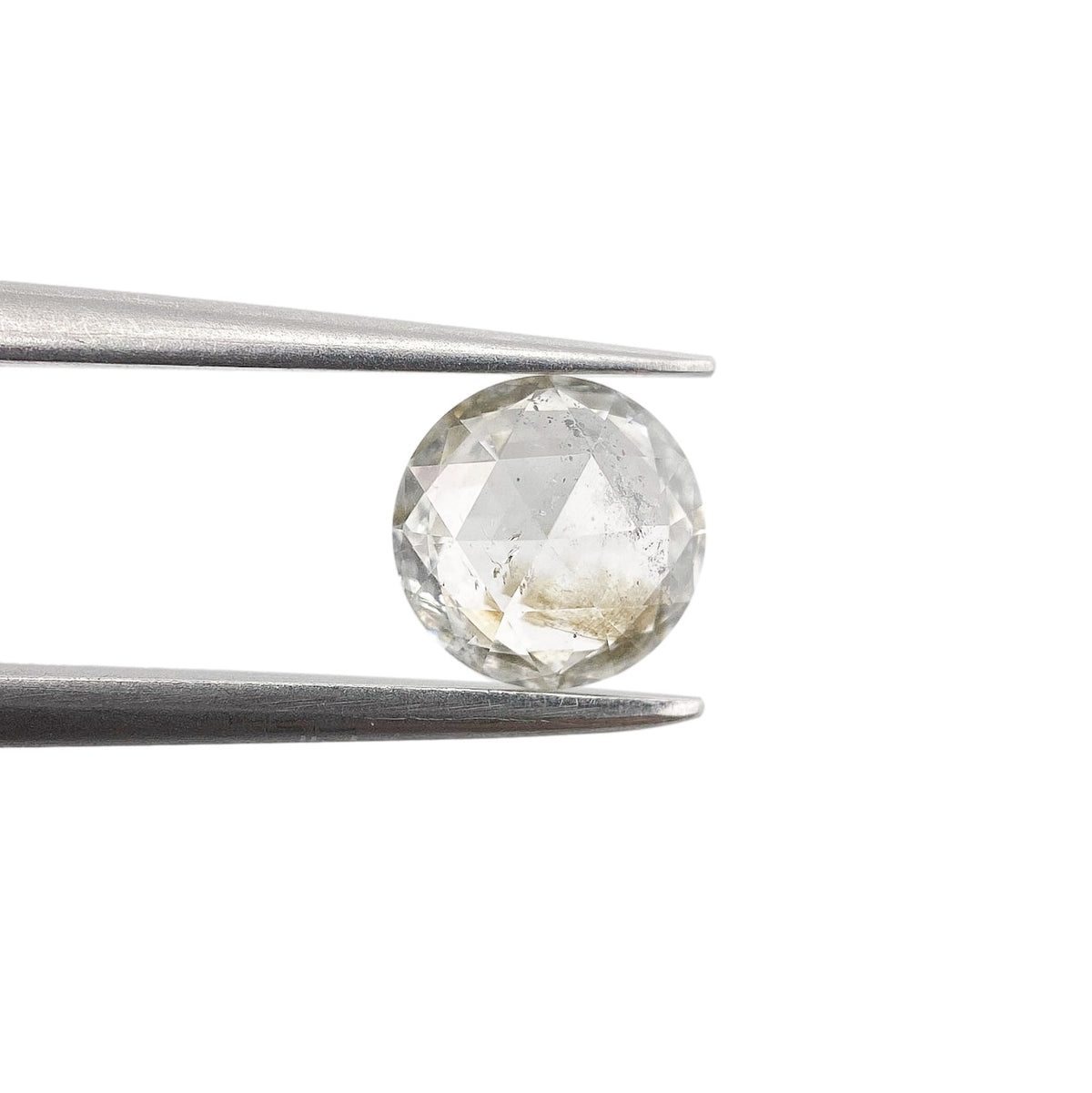 0.85ct | Salt &amp; Pepper Round Shape Rose Cut Diamond - Modern Rustic Diamond