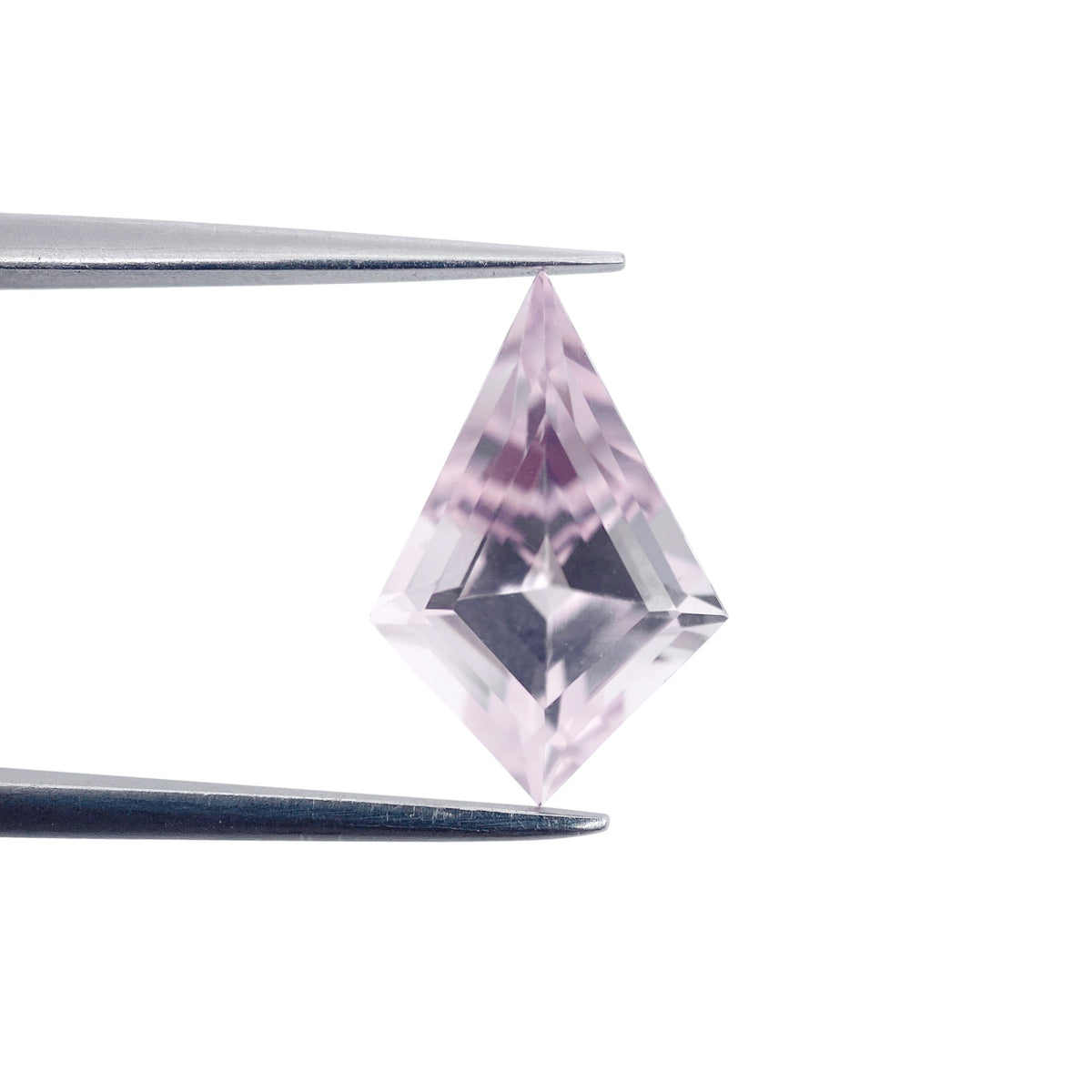 3.13ct |  Kite Shape Step Cut Morganite - Modern Rustic Diamond