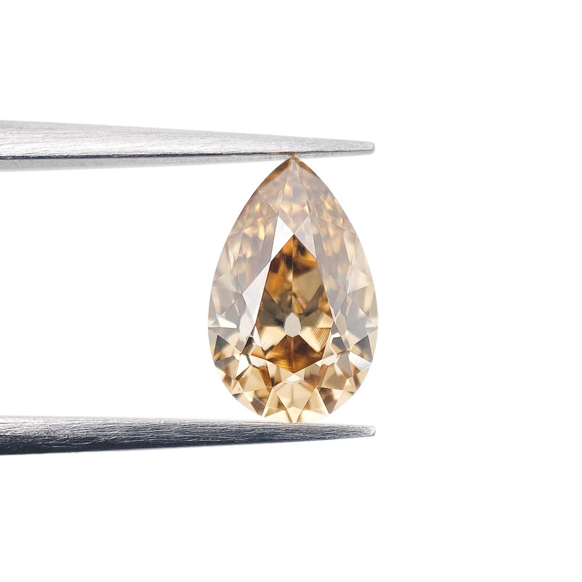1.24ct | Cognac VS1 Pear Shape Old Mine Cut Diamond (GIA) - Modern Rustic Diamond