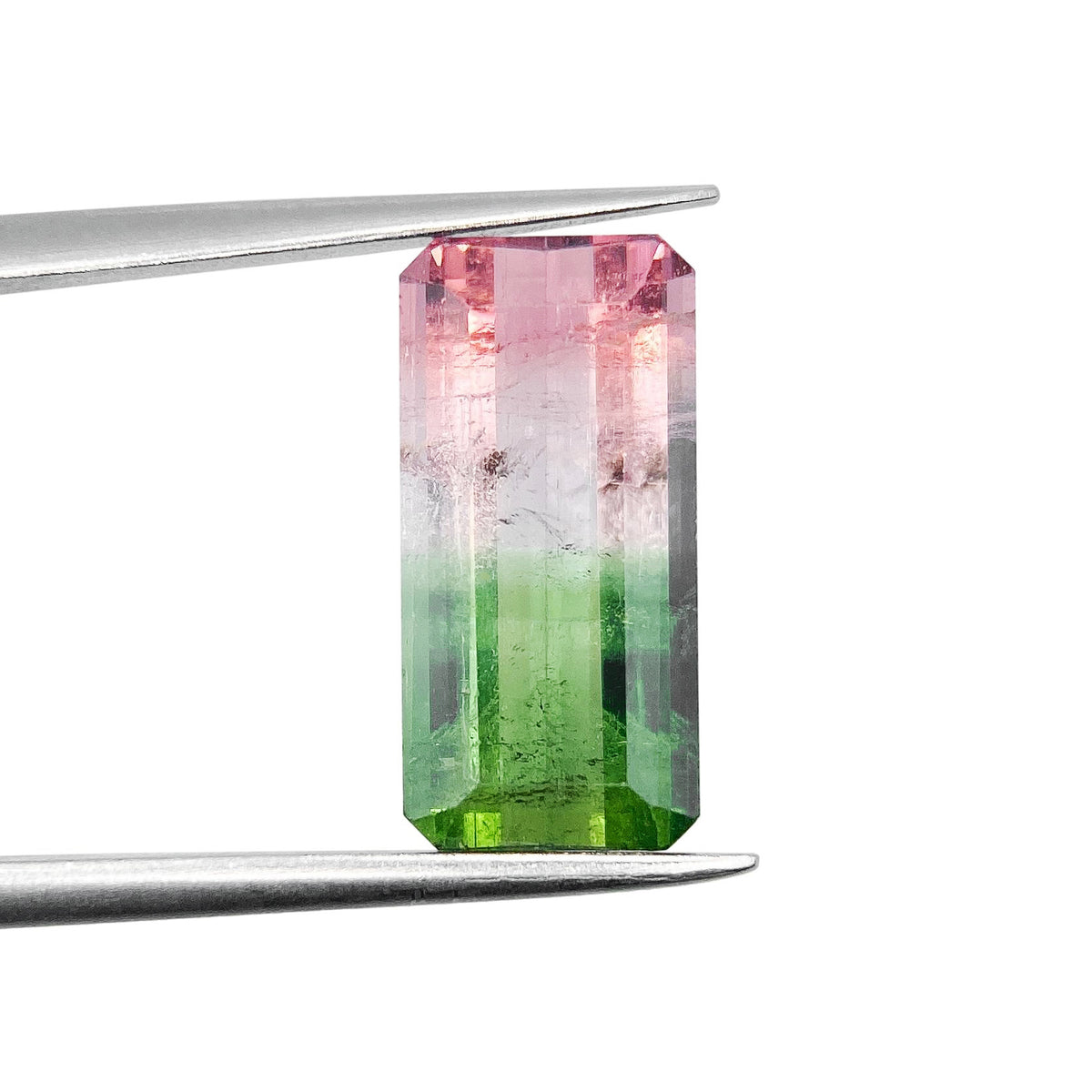 4.03ct |  Emerald Shape Step Cut Tourmaline - Modern Rustic Diamond