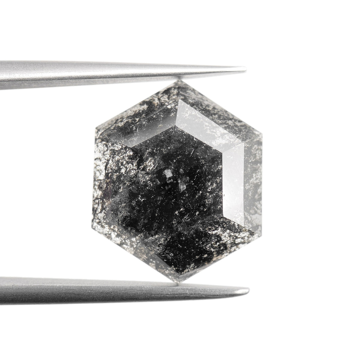 4.34ct | Rustic Hexagon Shape Rose Cut Diamond - Modern Rustic Diamond