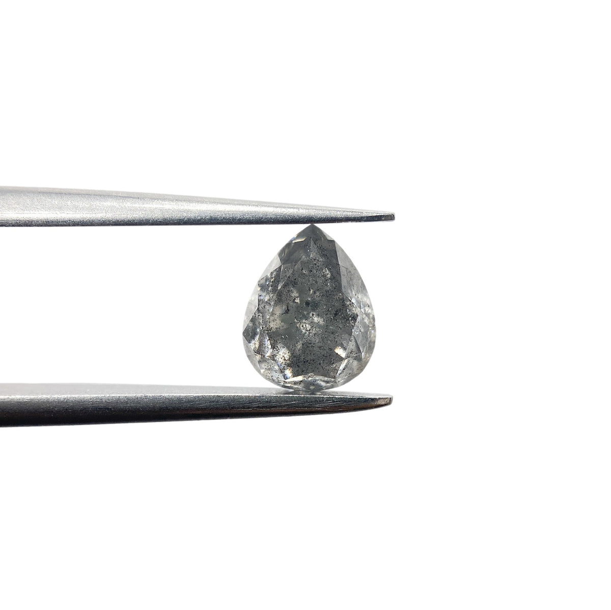 1.23ct | Salt &amp; Pepper Pear Shape Brilliant Cut Diamond - Modern Rustic Diamond