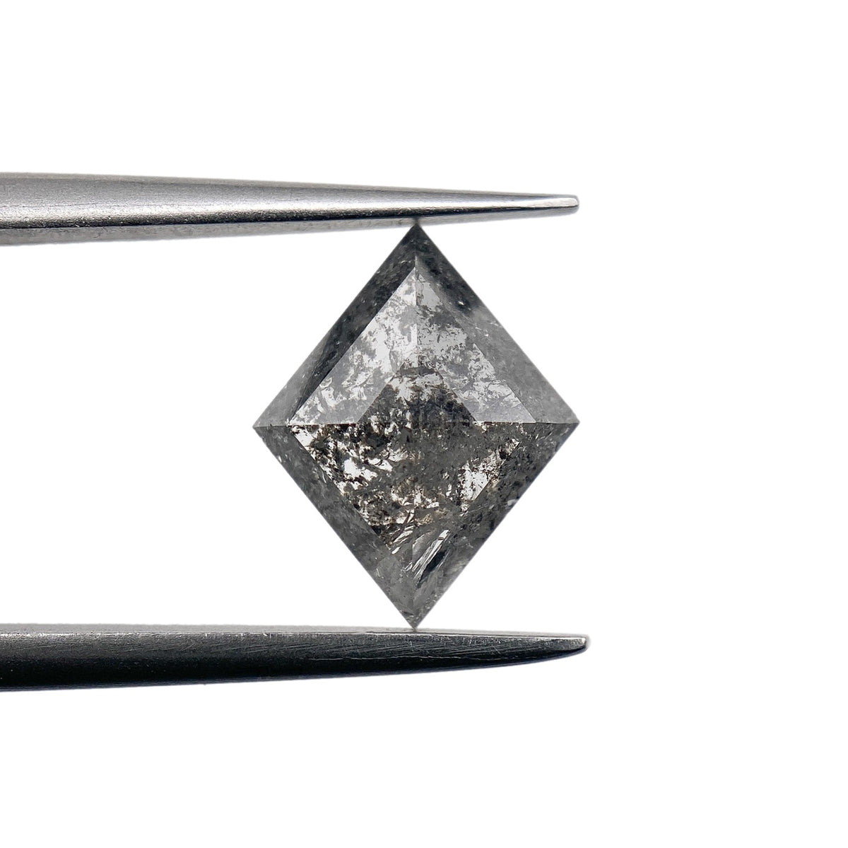 1.48ct | Salt &amp; Pepper Lozenge Shape Rose Cut Diamond - Modern Rustic Diamond