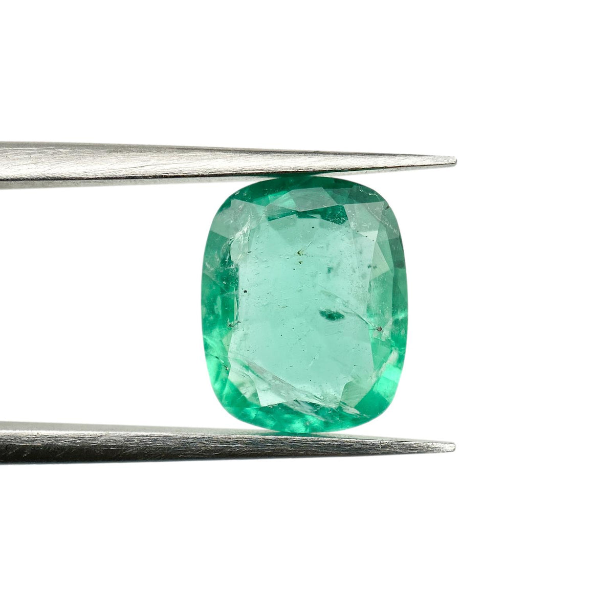2.45ct | Brilliant Cut Cushion Shape Brazil Emerald - Modern Rustic Diamond