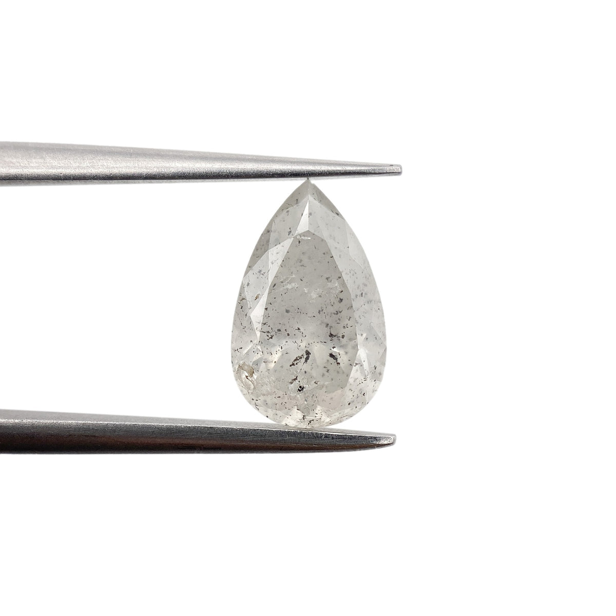 1.81ct | Salt &amp; Pepper Pear Shape Brilliant Cut Diamond - Modern Rustic Diamond